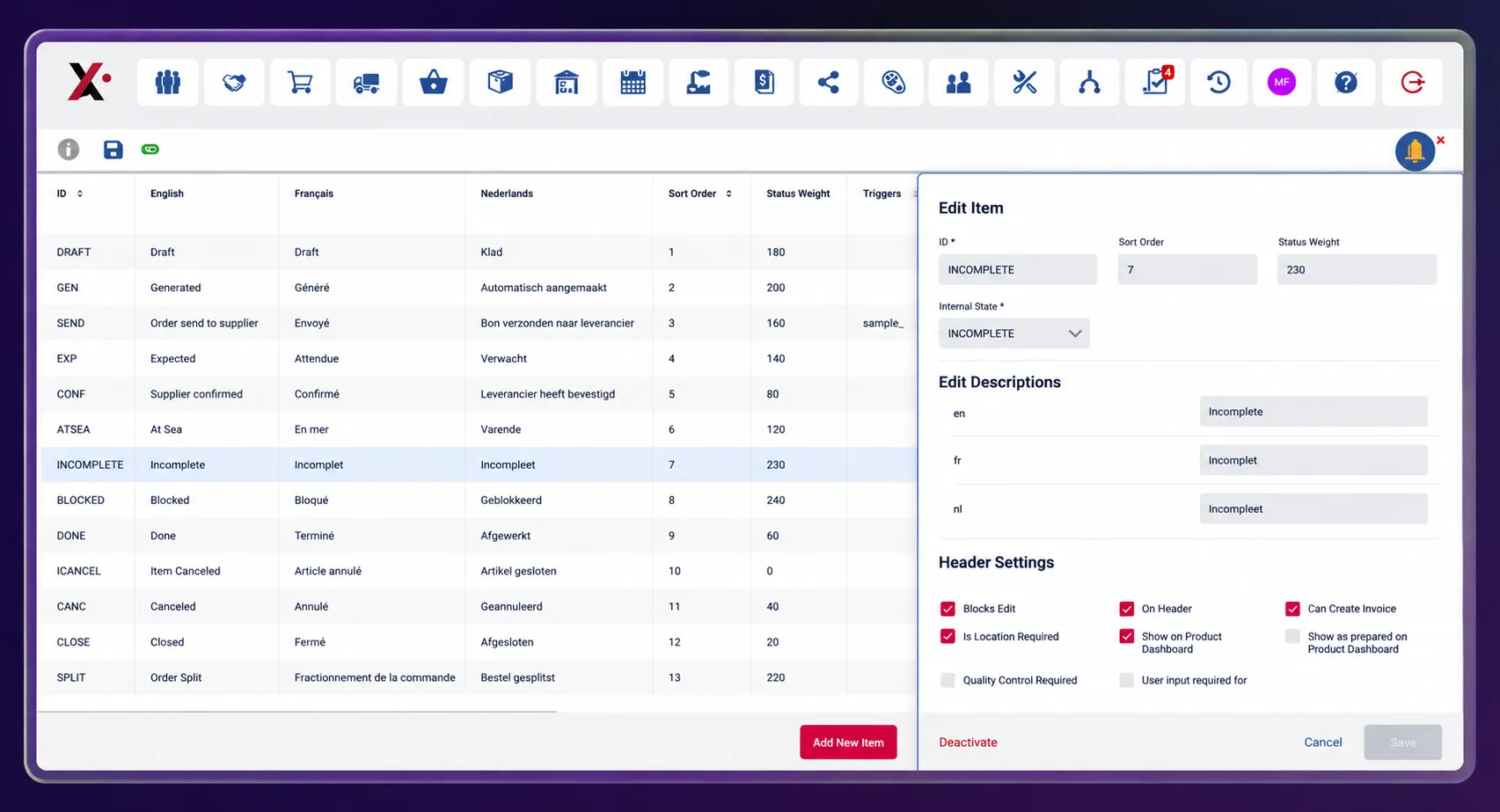 Configurable Document Workflows _ ERP Core for food